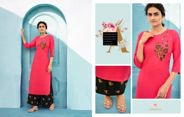 Kalaroop Milka Rayon Fancy Kurti With Plazzo Collection 